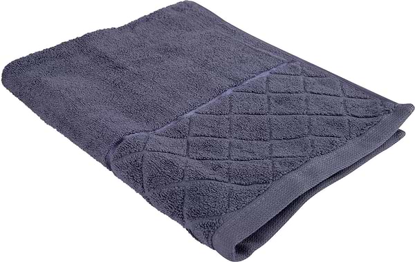 Фото - Рушник для обличчя Aisha жакард, бордюр ромби темно-васильковий 50х90 (4820190498632)