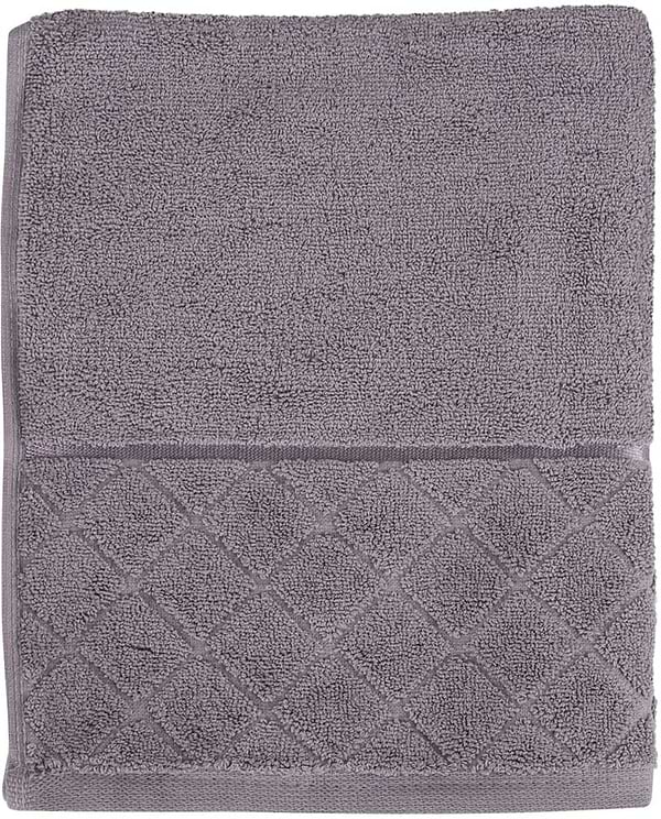 Фото - Полотенце для лица Aisha жаккард, бордюр ромбы серый 50х90 (4820190498656)