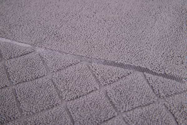 Фото - Полотенце для лица Aisha жаккард, бордюр ромбы серый 50х90 (4820190498656)