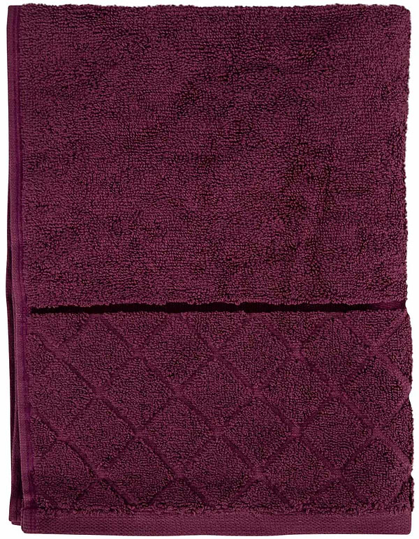 Фото - Полотенце для лица Aisha жаккард, бордюр ромбы винный 50х90 (4820190498625)