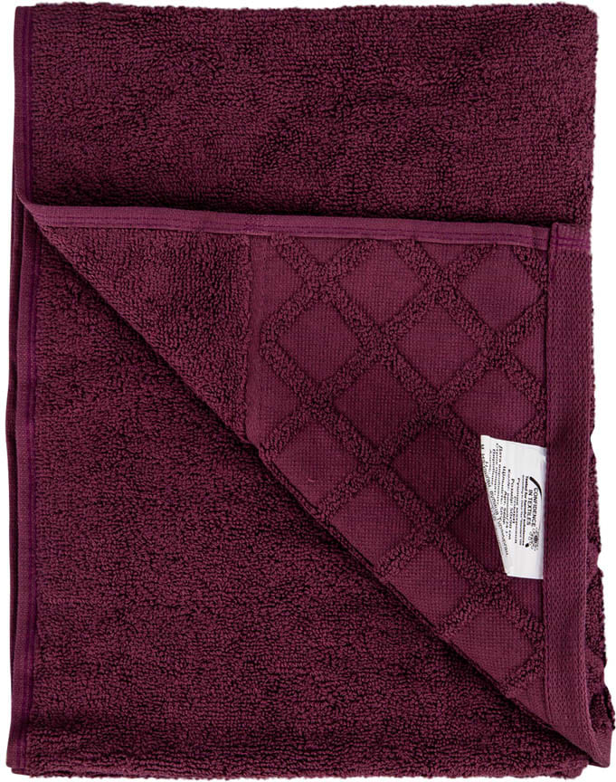 Фото - Полотенце для лица Aisha жаккард, бордюр ромбы винный 50х90 (4820190498625)