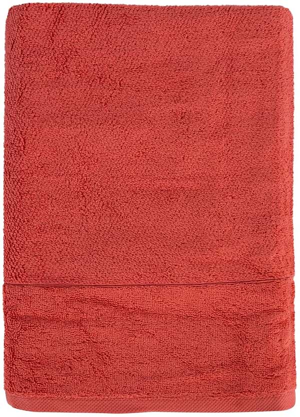 Фото - Рушник банний Aisha рис ефект кораловий 70х140 (4820190498755)