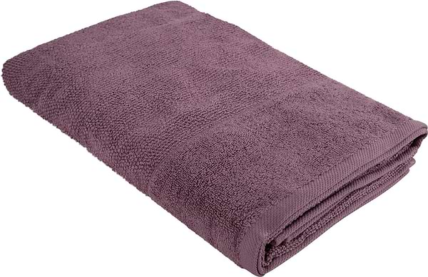 Фото - Рушник банний Aisha рис ефект пудрово-фіолетовий 70х140 (4820190498762)