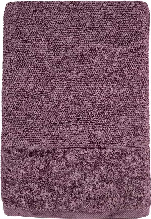 Фото - Рушник банний Aisha рис ефект пудрово-фіолетовий 70х140 (4820190498762)