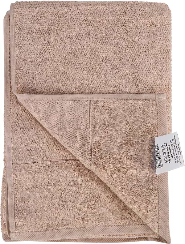 Фото - Рушник банний Aisha рис ефект бежевий 70х140 (4820190498779)