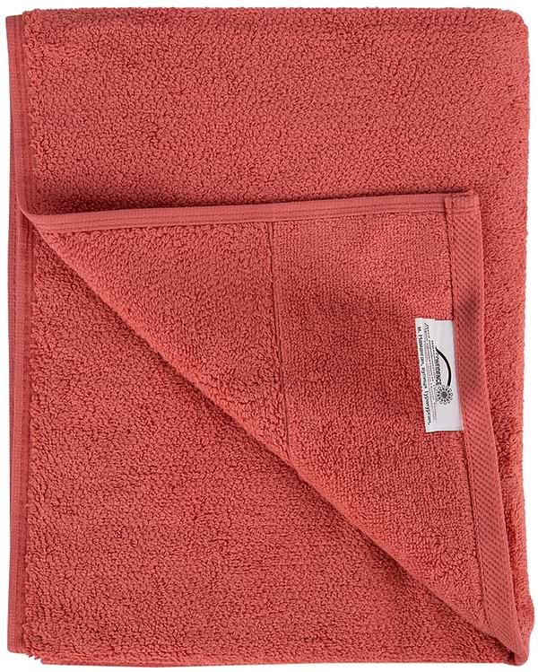 Фото - Рушник для обличчя Aisha рис ефект кораловий 50х90 (4820190498748)