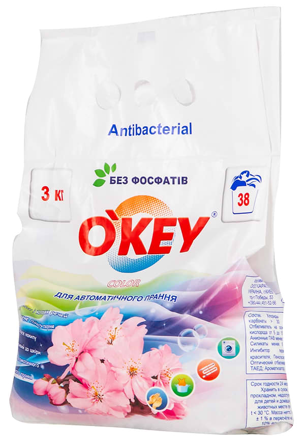 Фото - Стиральный порошок O'key Цветочный букет color автомат, 3 кг
