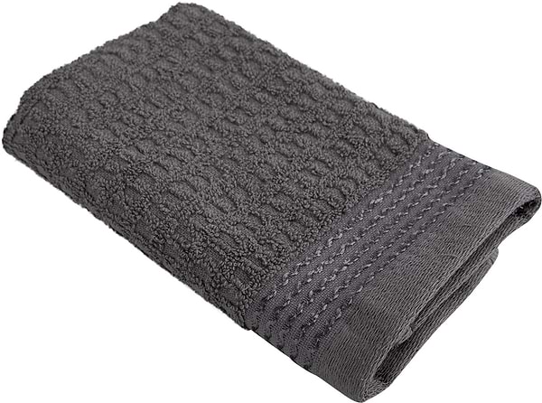 Фото - Полотенце для рук Aisha жаккард Тибет темно-серый 30х50 (4820190498311)