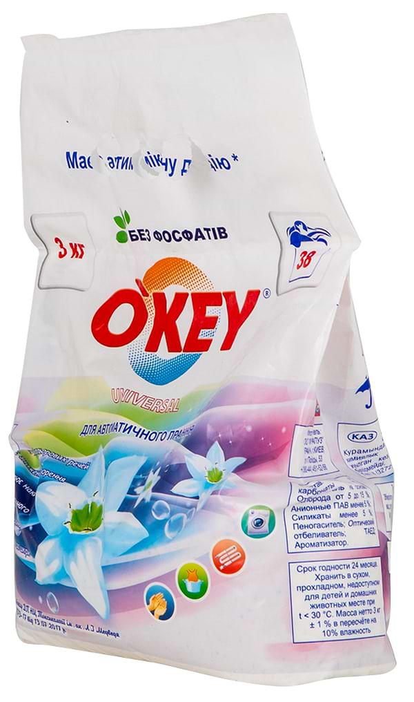 Фото - Уценка - Стиральный порошок O'key Universal автомат, 3 кг