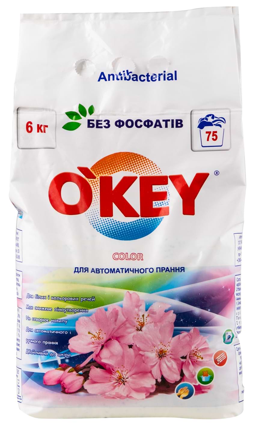 Пральний порошок O'key Квітковий букет color автомат, 6 кг - Фото 1