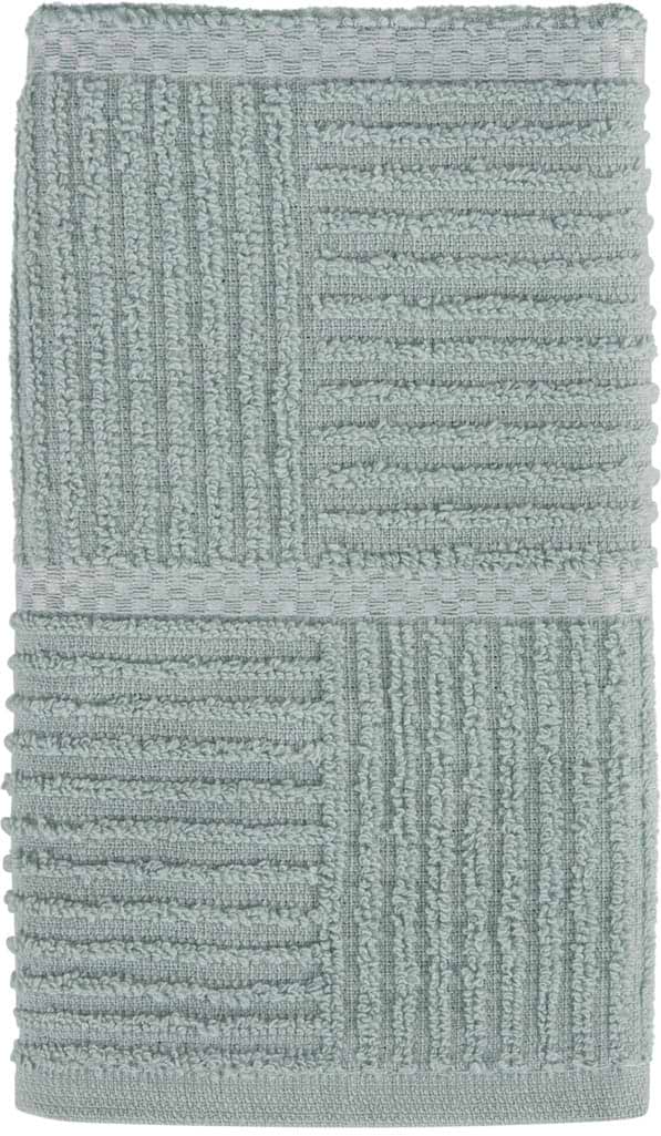 Фото - Рушник для рук Aisha шашечка бірюзовий 30х50 (4820190498342)