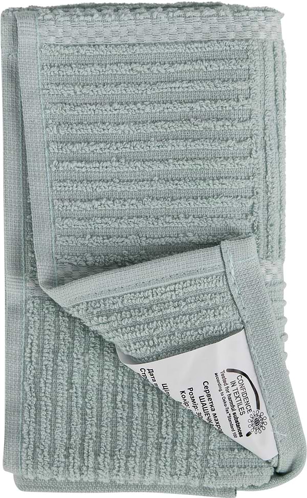 Фото - Рушник для рук Aisha шашечка бірюзовий 30х50 (4820190498342)