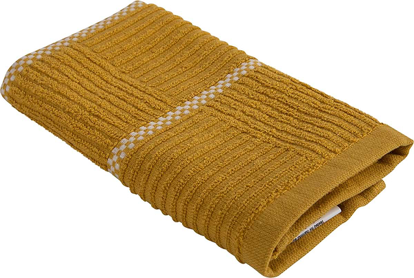 Фото - Рушник для рук Aisha шашечка гірчічний 30х50 (4820190498380)