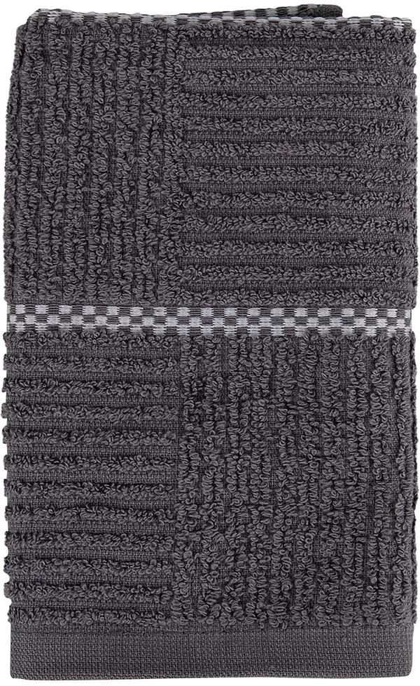 Фото - Рушник для рук Aisha шашечка темно-сірий 30х50 (4820190498359)