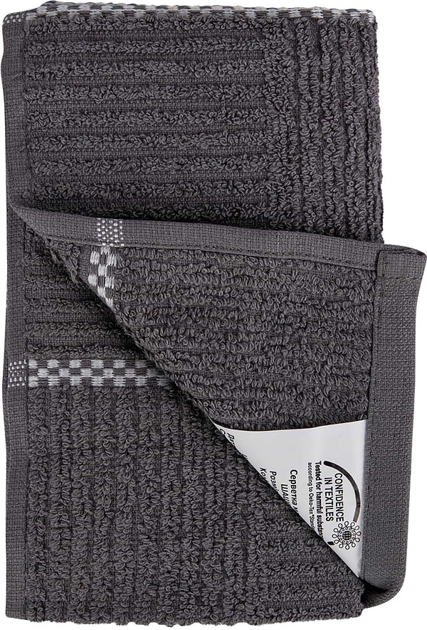 Фото - Рушник для рук Aisha шашечка темно-сірий 30х50 (4820190498359)