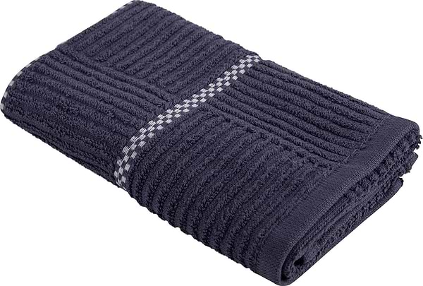 Фото - Рушник для рук Aisha шашечка темно-синій 30х50 (4820190498366)