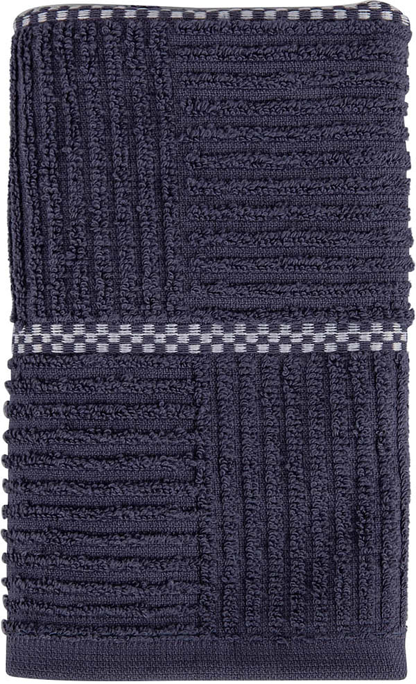 Фото - Рушник для рук Aisha шашечка темно-синій 30х50 (4820190498366)