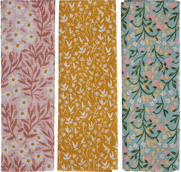 Фото - Набір рушників Biltex вафельних Flowers 45x60