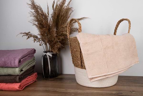 Фото - Рушник банний Aisha рис ефект бежевий 70х140 (4820190498779)