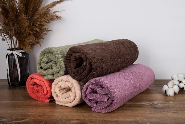 Фото - Рушник банний Aisha рис ефект бежевий 70х140 (4820190498779)