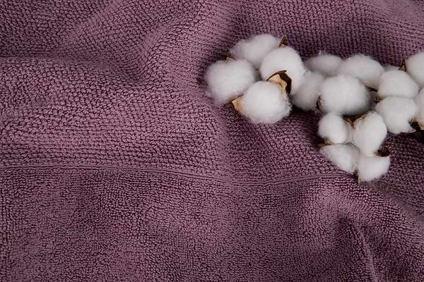 Фото - Рушник банний Aisha рис ефект пудрово-фіолетовий 70х140 (4820190498762)