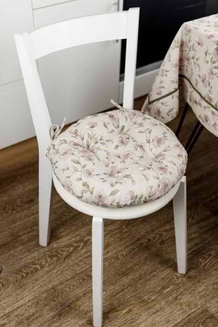 Фото - Подушка для стільця Прованс Тереза Квіточки D40 см (034529)