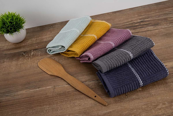 Фото - Рушник для рук Aisha шашечка темно-синій 30х50 (4820190498366)