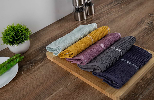 Фото - Рушник для рук Aisha шашечка темно-синій 30х50 (4820190498366)