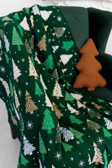 Фото - Плед полуторный Прованс Новогодний вязаный Елочка 130х170 см (037503)