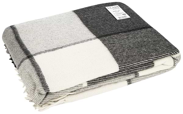 Фото - Плед євро Ельф Liam біло-сірий 200х220