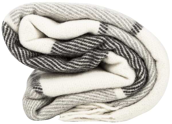 Фото - Плед євро Ельф Liam біло-сірий 200х220