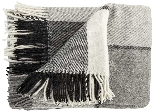 Фото - Плед євро Ельф Liam біло-сірий 200х220