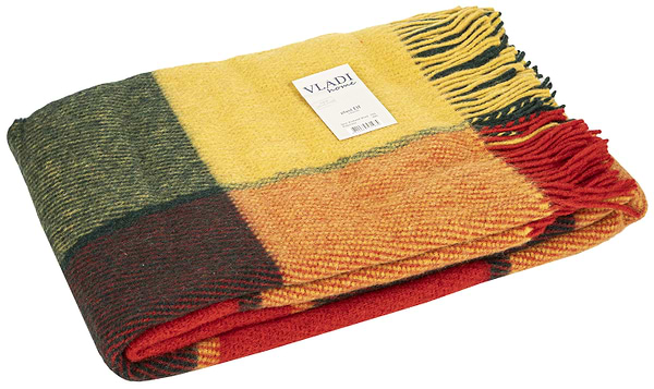 Фото - Плед полуторный Vladi Эльф Лиам красно-желто-зеленый 140х200