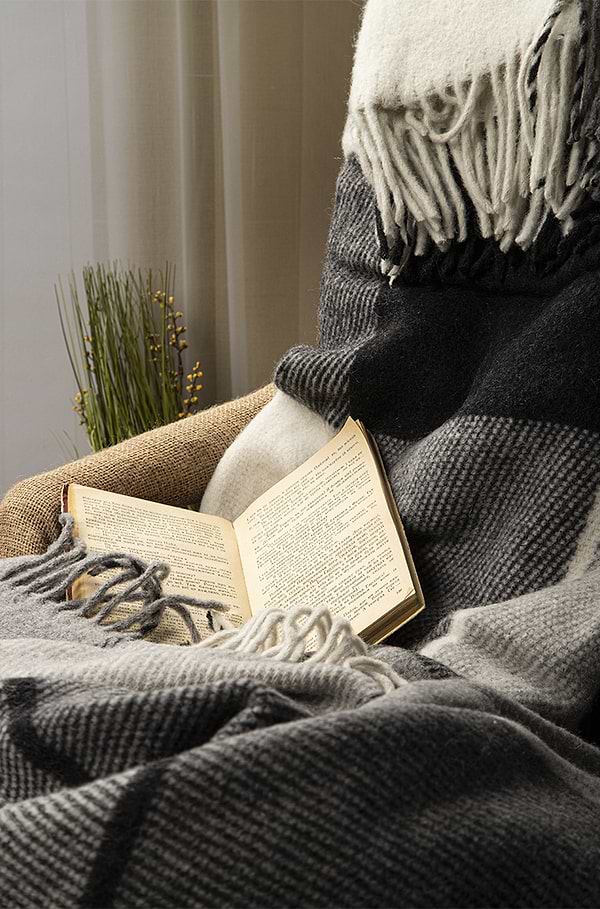 Фото - Плед євро Ельф Liam біло-сірий 200х220