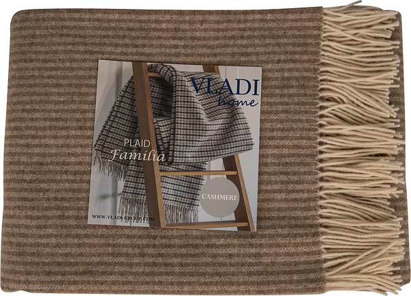 Фото - Плед полуторний Vladi FAMILIA BELLA біл-бл.кор 140х200