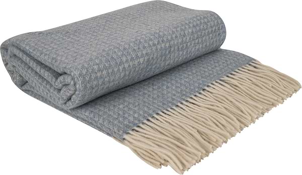 Фото - Плед полуторний Vladi FAMILIA SARA біл-сір.блак 140х200