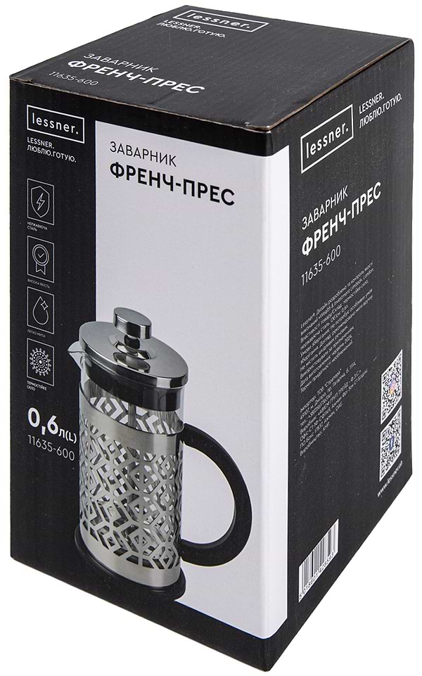 Фото - Френч-прес Lessner 0.6 л (11635-600)