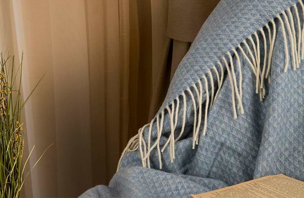 Фото - Плед полуторний Vladi FAMILIA SARA біл-сір.блак 140х200