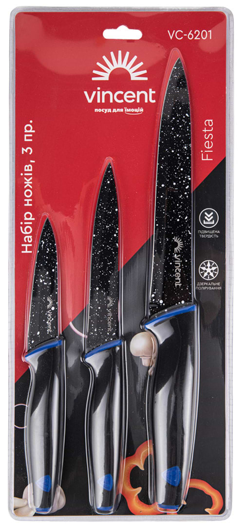 Фото - Набор ножей Vincent Fiesta 3 пр. (VC-6201)