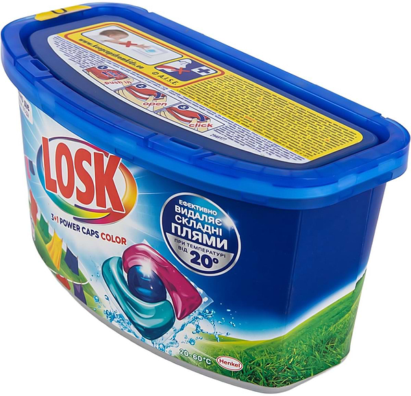 Фото - Капсули для прання Losk тріо-капсули Колор 15 шт
