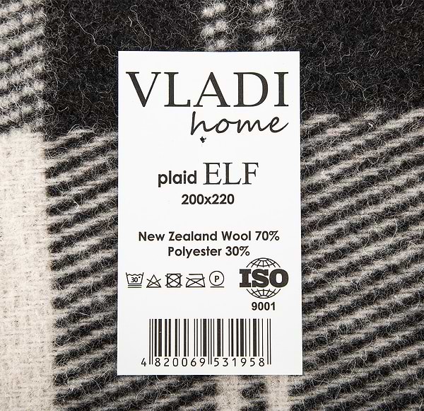 Фото - Плед евро Эльф Noan бело-красный антрацит 200х220