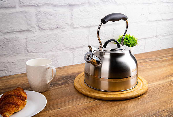 Фото - Чайник металлический Gusto GT-1424-25 Виконт со свистком 2.5 л