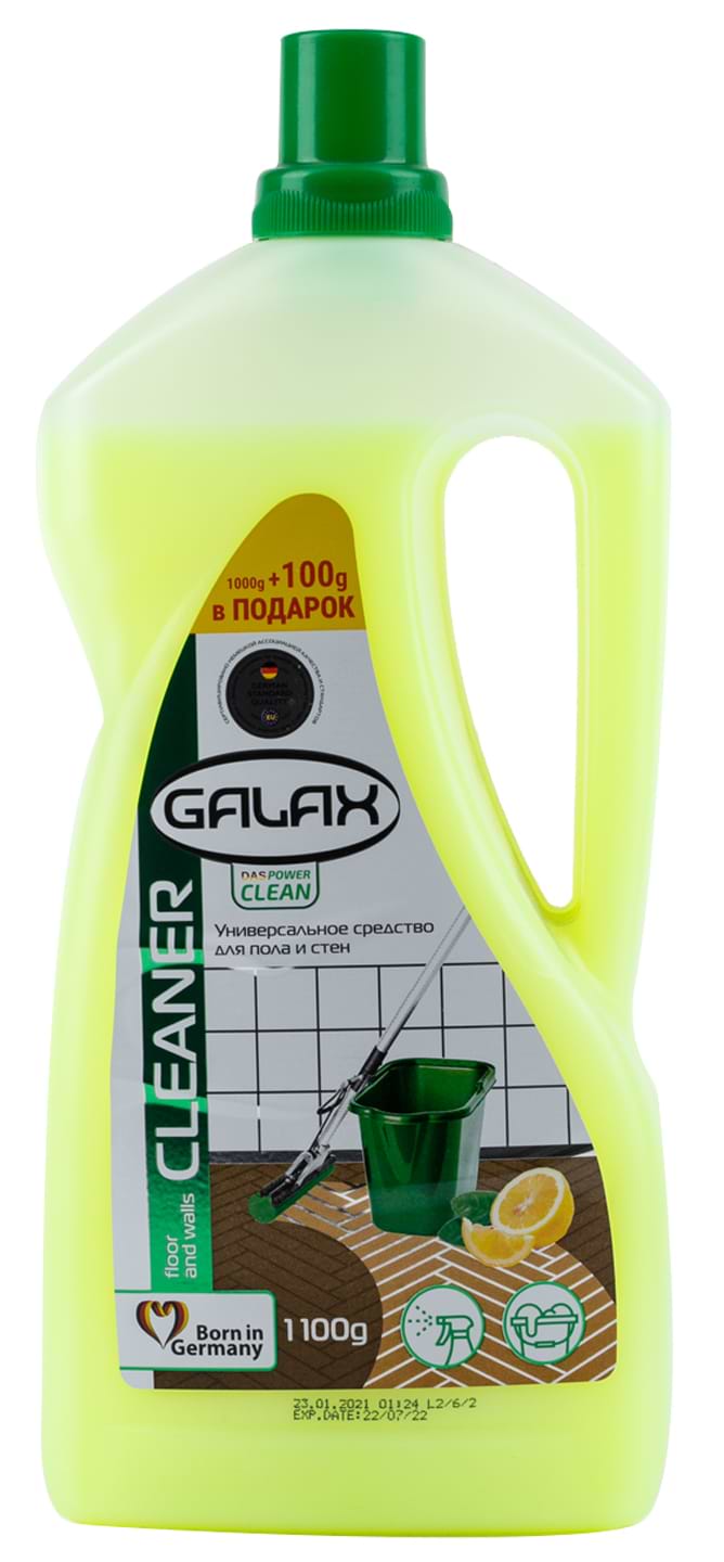 Засіб для чищення універсальний GALAX д/підлоги та стін Power Clean 1,1 л - Фото 1