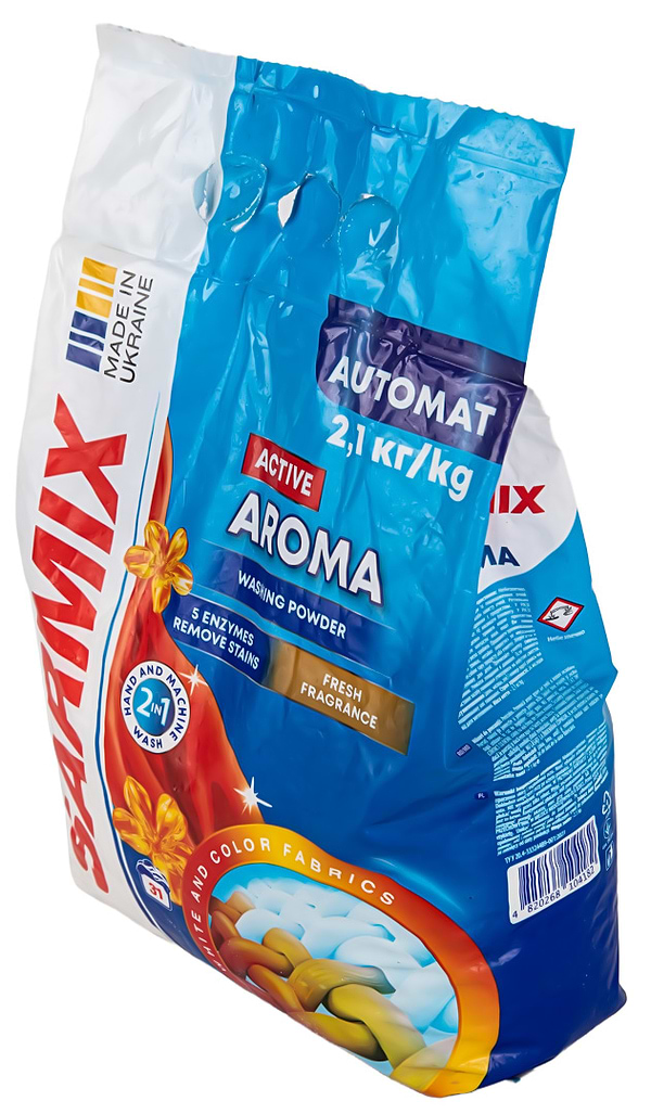 Фото - Пральний порошок SARMIX Active Aroma 2,1 кг