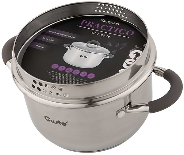Фото - Уцінка - Каструля Gusto GT-1102-18 2.6 л