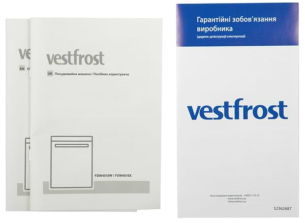 Фото - Посудомийна машина окремостояча Vestfrost FDW4510X