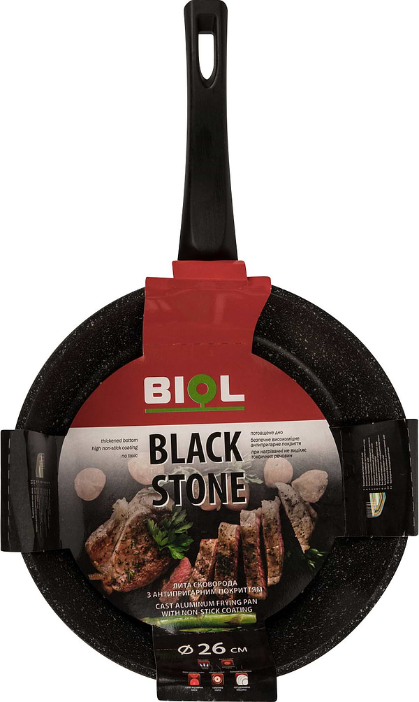 Фото - Сковорода универсальная Biol 26078Р Блэк Стоун 26 см