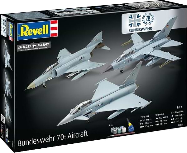 Фото - Набор для моделирования техники Revell набор к 70 годовщине ВВС Германии 3 самолета (RVL-05627)