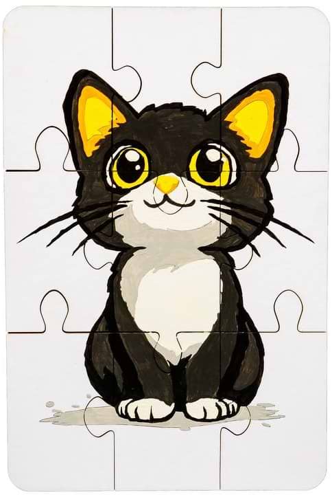 Фото - Пазлы (3-4 года) PuzzleOk Раскраска "Котик" А5 (Puz-22938)