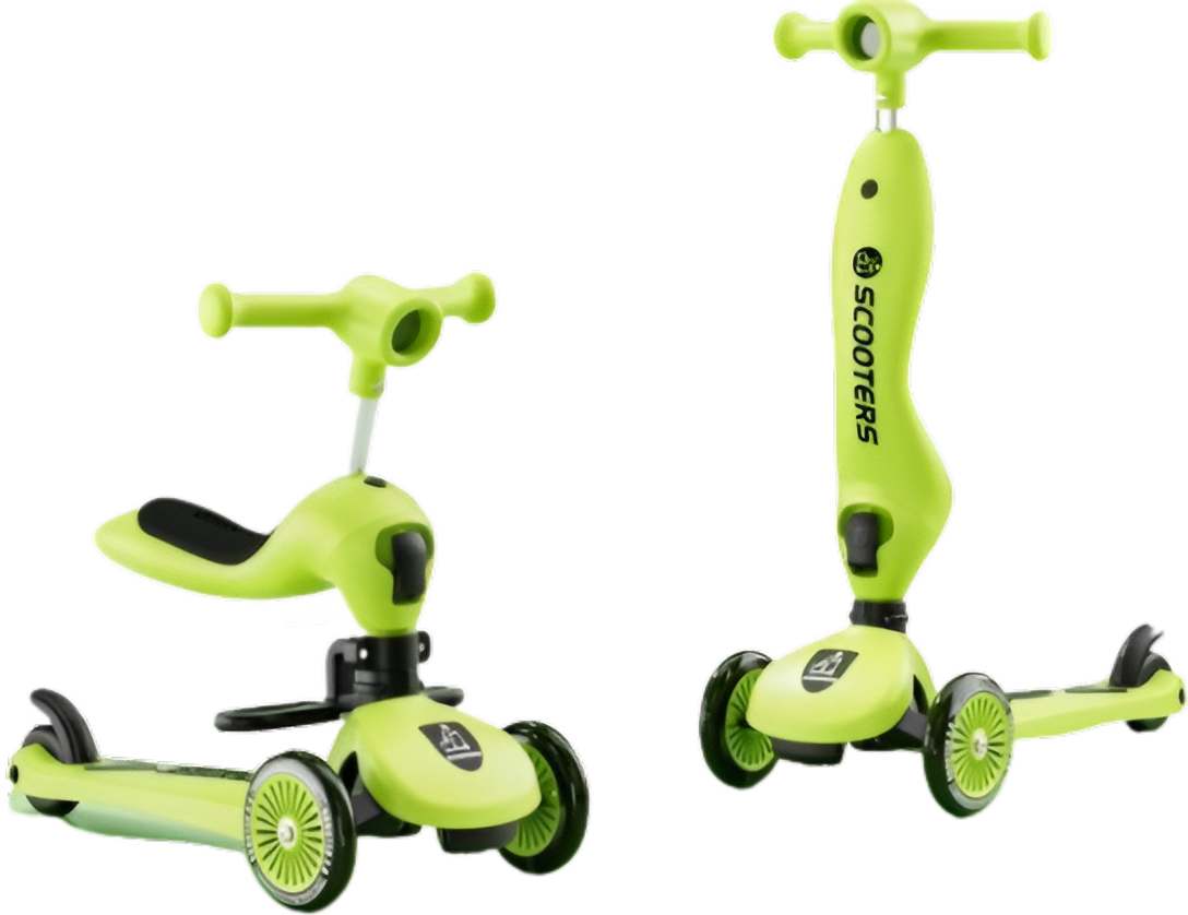 Трёхколёсный самокат WEIINAI Green (6948679457456)
